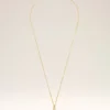 Collana con ciondolo “2” in ottone martellato dorato Collana con ciondolo “2” in ottone martellato dorato