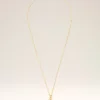 Collana con ciondolo “9” martellato in ottone dorato Collana con ciondolo “9” martellato in ottone dorato