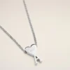 Collana con ciondolo Ami de Coeur in ottone argentato