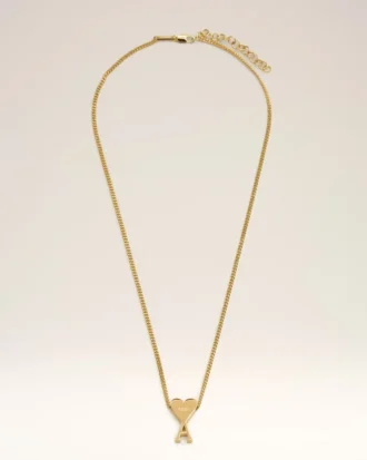 Collana con ciondolo Ami de Coeur in ottone dorato