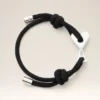 Cordoncino nero Bracciale Ami de Coeur in ottone argentato Cordoncino nero Bracciale Ami de Coeur in ottone argentato