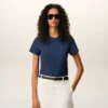 Corta Ami de Coeur T-Shirt in cotone blu Corta Ami de Coeur T-Shirt in cotone blu