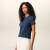 Corta Ami de Coeur T-Shirt in cotone blu Corta Ami de Coeur T-Shirt in cotone blu