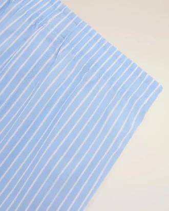 Corti a righe blu in cotone