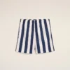 Costume da bagno a righe lunghe bianco e blu navy Costume da bagno a righe lunghe bianco e blu navy