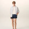 Costume da bagno corto in nylon blu Costume da bagno corto in nylon blu