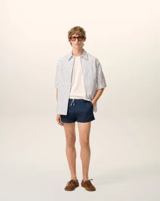 Costume da bagno corto in nylon blu