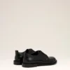 Derby con punta anatomica in pelle nera Derby con punta anatomica in pelle nera