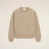 Felpa Ami de Coeur in cotone beige goffrato Felpa Ami de Coeur in cotone beige goffrato