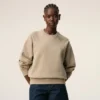 Felpa Ami de Coeur in cotone beige goffrato Felpa Ami de Coeur in cotone beige goffrato