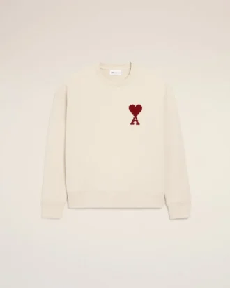 Felpa Ami de Coeur in cotone bianco