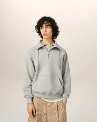 Felpa Ami de Coeur in cotone grigio