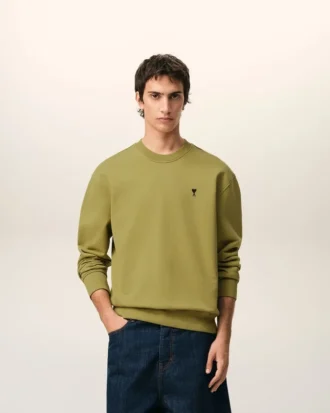 Felpa Ami de Coeur in cotone verde