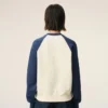 Felpa Ami de Coeur in maglia di cotone bianca e blu Felpa Ami de Coeur in maglia di cotone bianca e blu