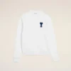 Felpa Ami de Coeur in maglia di cotone bianco Felpa Ami de Coeur in maglia di cotone bianco