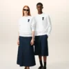 Felpa Ami de Coeur in maglia di cotone bianco Felpa Ami de Coeur in maglia di cotone bianco
