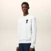 Felpa Ami de Coeur in maglia di cotone bianco Felpa Ami de Coeur in maglia di cotone bianco