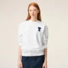 Felpa Ami de Coeur in maglia di cotone bianco Felpa Ami de Coeur in maglia di cotone bianco