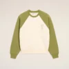 Felpa Ami de Coeur in maglia di cotone bianco e verde Felpa Ami de Coeur in maglia di cotone bianco e verde