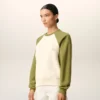 Felpa Ami de Coeur in maglia di cotone bianco e verde Felpa Ami de Coeur in maglia di cotone bianco e verde