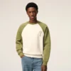 Felpa Ami de Coeur in maglia di cotone bianco e verde Felpa Ami de Coeur in maglia di cotone bianco e verde