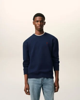 Felpa blu in cotone Red Ami de Coeur