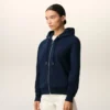 Felpa con cappuccio blu in cotone e Red Ami de Coeur con zip Felpa con cappuccio blu in cotone e Red Ami de Coeur con zip