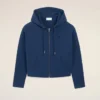 Felpa con cappuccio e zip Ami de Coeur in cotone blu Felpa con cappuccio e zip Ami de Coeur in cotone blu