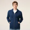 Felpa con cappuccio e zip Ami de Coeur in cotone blu Felpa con cappuccio e zip Ami de Coeur in cotone blu