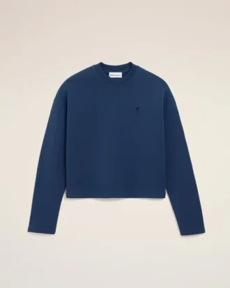 Felpa corta Ami de Coeur in cotone blu