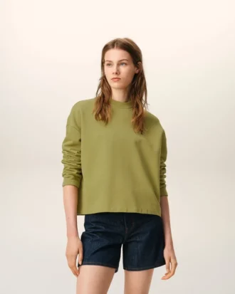 Felpa corta Ami de Coeur in cotone verde