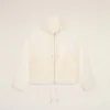 Giacca a vento in nylon bianco con zip Giacca a vento in nylon bianco con zip