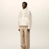 Giacca a vento in nylon bianco con zip Giacca a vento in nylon bianco con zip