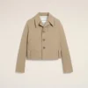 Giacca abbottonata in cotone beige Giacca abbottonata in cotone beige
