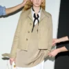 Giacca abbottonata in cotone beige Giacca abbottonata in cotone beige
