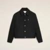 Giacca Ami de Coeur in nylon nero con bottoni a pressione Giacca Ami de Coeur in nylon nero con bottoni a pressione