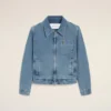 Giacca blu in cotone a contrasto con zip Ami de Coeur Giacca blu in cotone a contrasto con zip Ami de Coeur