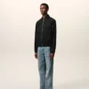 Giacca con zip Ami De Cœur in cotone nero Giacca con zip Ami De Cœur in cotone nero