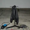 Giacca con zip in pelle di agnello nera Giacca con zip in pelle di agnello nera