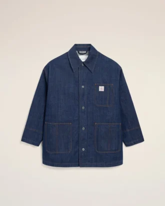 Giacca da lavoro Ami Paris Heritage Label in cotone blu
