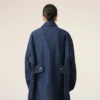 Giacca da lavoro Ami Paris Heritage Label in cotone blu Giacca da lavoro Ami Paris Heritage Label in cotone blu