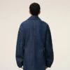 Giacca da lavoro Ami Paris Heritage Label in cotone blu Giacca da lavoro Ami Paris Heritage Label in cotone blu