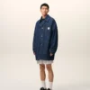 Giacca da lavoro Ami Paris Heritage Label in cotone blu Giacca da lavoro Ami Paris Heritage Label in cotone blu