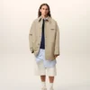 Giacca da lavoro in cotone beige Giacca da lavoro in cotone beige