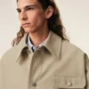 Giacca da lavoro in cotone beige Giacca da lavoro in cotone beige
