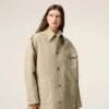 Giacca da lavoro in cotone beige Giacca da lavoro in cotone beige