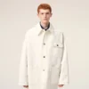 Giacca da lavoro in cotone bianco Giacca da lavoro in cotone bianco