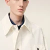 Giacca da lavoro in cotone bianco Giacca da lavoro in cotone bianco