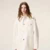 Giacca da lavoro in cotone bianco Giacca da lavoro in cotone bianco