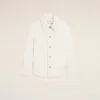 Giacca da lavoro in cotone bianco con bottoni Giacca da lavoro in cotone bianco con bottoni